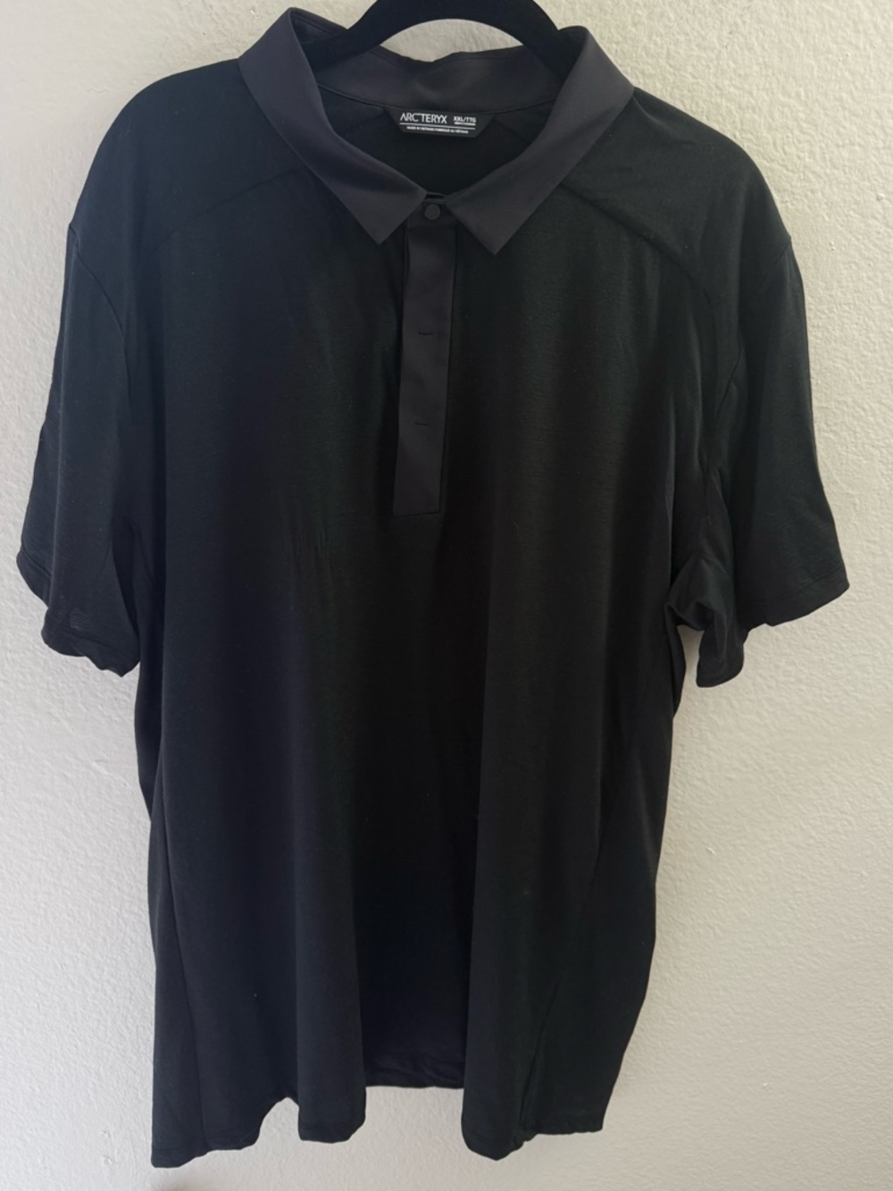 Arc’teryx Captive Polo Black Short Sleeve Size XXL Athletic Camping Climbing
